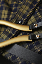 Load image into Gallery viewer, Plaid Button Down Shirt Dress with Belt