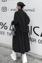 Load image into Gallery viewer, Double-Breasted Belted Lapel Collar Sherpa Coat