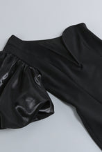 Load image into Gallery viewer, Puff Sleeve Deep V Asymmetrical Hem Dress