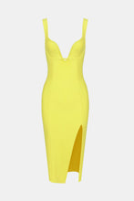 Load image into Gallery viewer, Split Zip-Back Sleeveless Bandage Dress