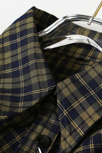 Load image into Gallery viewer, Plaid Button Down Shirt Dress with Belt