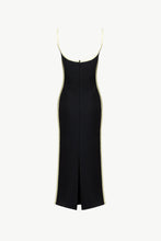 Load image into Gallery viewer, Contrast Spaghetti Strap Slit Midi Dress