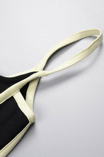 Load image into Gallery viewer, Contrast Spaghetti Strap Slit Midi Dress