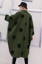 Load image into Gallery viewer, Polka Dot Tulip Hem Longline Shirt Jacket