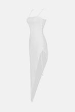 Load image into Gallery viewer, Lace-Up Spaghetti Strap Asymmetrical Hem Dress