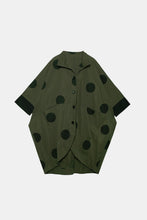 Load image into Gallery viewer, Polka Dot Tulip Hem Longline Shirt Jacket