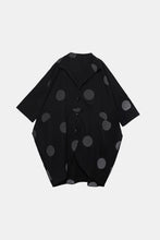 Load image into Gallery viewer, Polka Dot Tulip Hem Longline Shirt Jacket