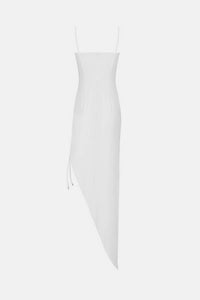 Lace-Up Spaghetti Strap Asymmetrical Hem Dress