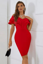 Load image into Gallery viewer, Layered Off-Shoulder Bodycon Dress
