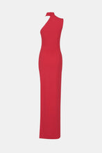 Load image into Gallery viewer, One-Shoulder Split High Neck Dress
