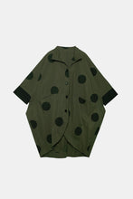 Load image into Gallery viewer, Polka Dot Tulip Hem Longline Shirt Jacket
